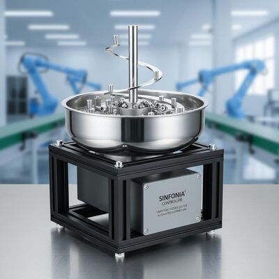 Sinfonia Controller Vibratory Feeder Bowl 500 Mm X 500 Mm X 400 Mm Feeding System Designed for Automated Assembly Lines